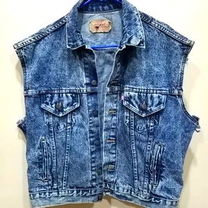 Mens vintage levi strauss denim trucker vest
